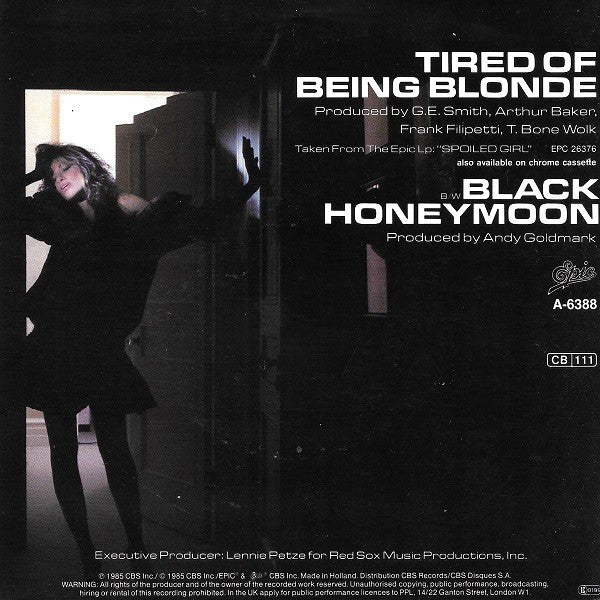 Carly Simon : Tired Of Being Blonde (7", Single)