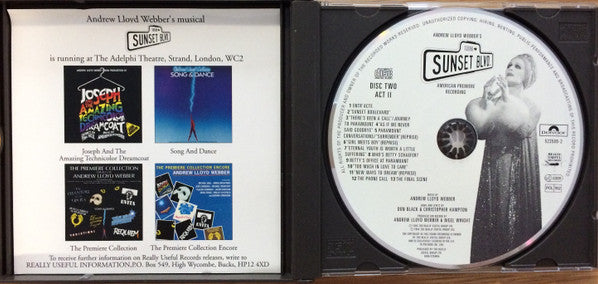 Andrew Lloyd Webber - Sunset Boulevard 1994 Los Angeles Cast : Sunset Boulevard (American Premiere Recording) (2xCD, Album)