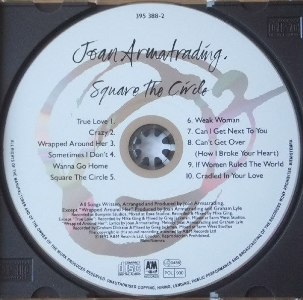 Joan Armatrading : Square The Circle (CD, Album)