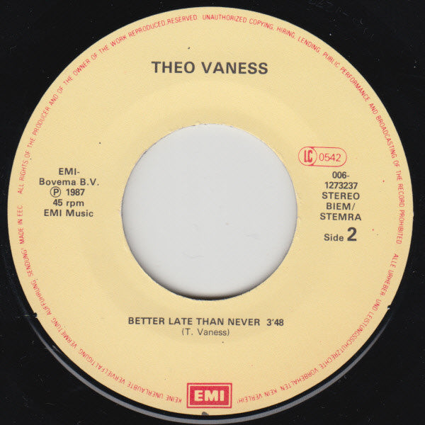 Theo Vaness : A Soldier Died (7")