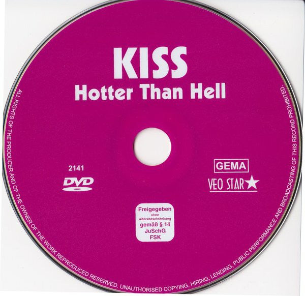 Kiss : Hotter Than Hell (DVD, Unofficial, PAL)