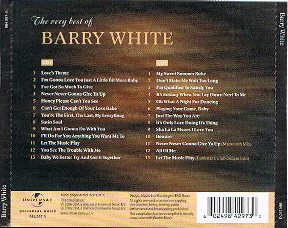 Barry White : The Very Best Of Barry White (2xCD, Comp)