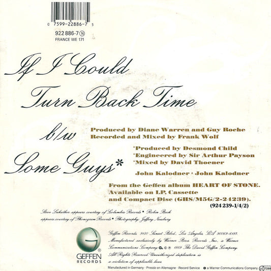 Cher : If I Could Turn Back Time (7", Single, Sol)