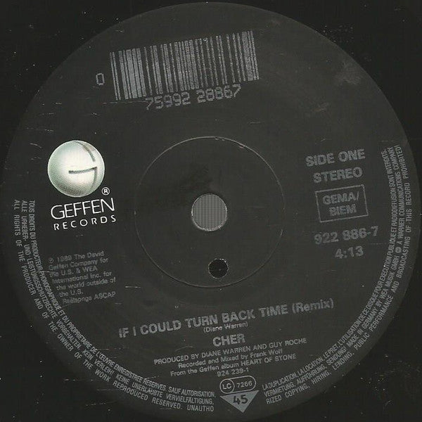 Cher : If I Could Turn Back Time (7", Single, Sol)