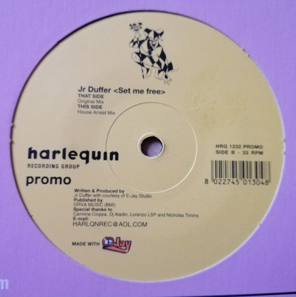 Jr Duffer : Set Me Free (12", Promo)