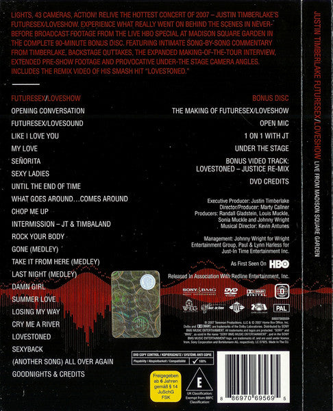 Justin Timberlake : Futuresex/Loveshow (Live From Madison Square Garden) (2xDVD-V, Copy Prot., PAL)