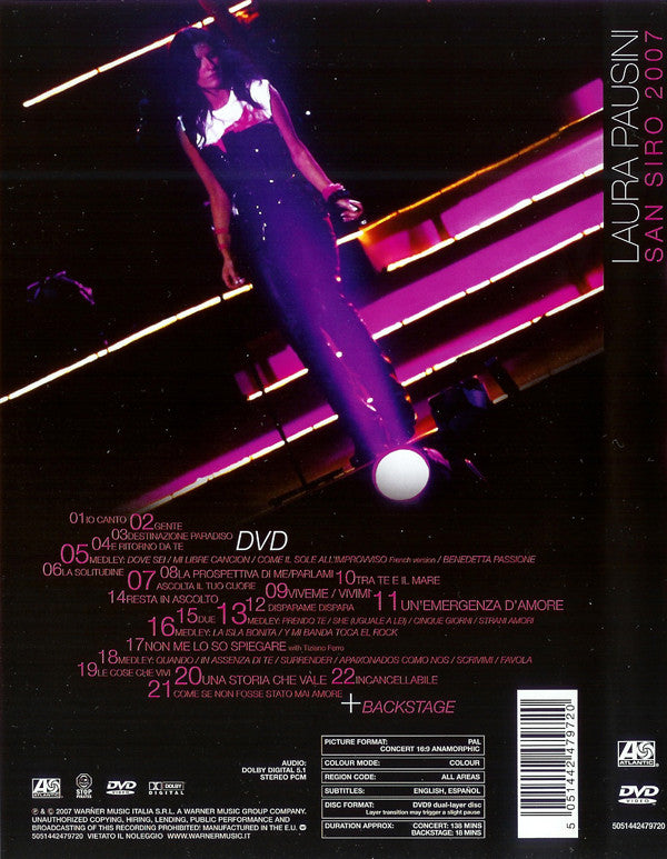 Laura Pausini : San Siro 2007 (DVD-V, PAL, Ama)