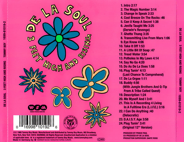 De La Soul : 3 Feet High And Rising (2xCD, Album, RE, RM)