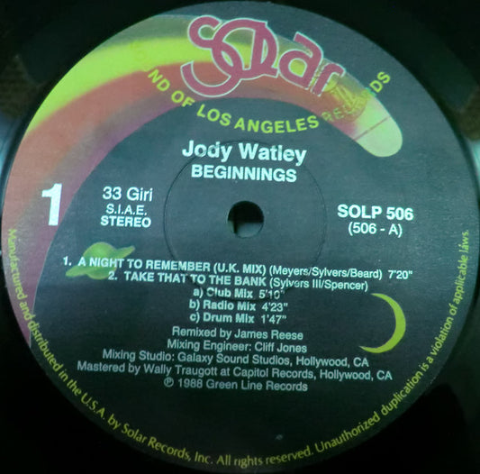 Jody Watley : Beginnings (LP, Comp)