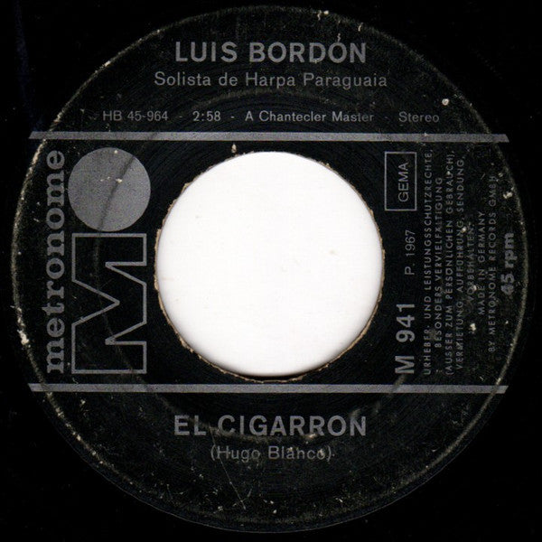 Luis Bordón : El Cigarron (7", Single)
