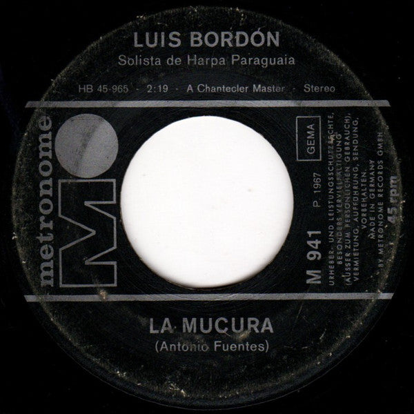 Luis Bordón : El Cigarron (7", Single)