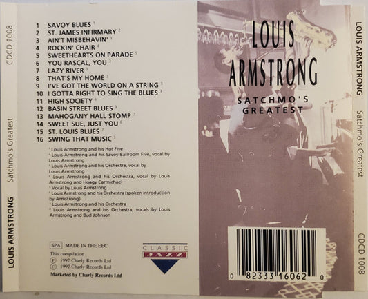 Louis Armstrong : Satchmo's Greatest (CD, Comp)