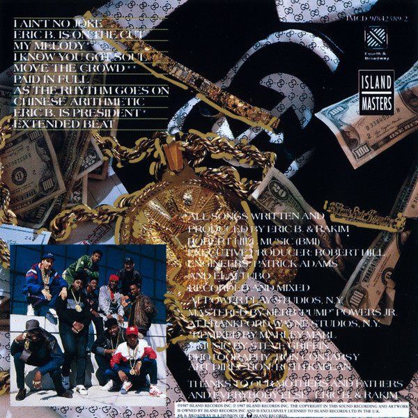 Eric B. & Rakim : Paid In Full (CD, Album, RE)