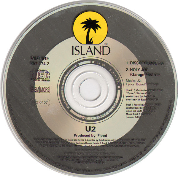 U2 : Discothèque (CD, Single, Car)