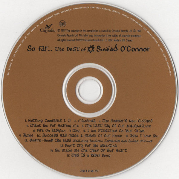 Sinéad O'Connor : So Far... The Best Of Sinéad O'Connor (CD, Comp, RM)