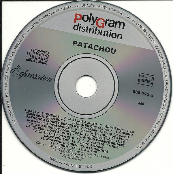 Patachou : Patachou (CD, Comp)