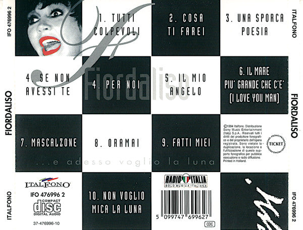 Fiordaliso : I Grandi Successi (...E Adesso Voglio La Luna) (CD, Album)