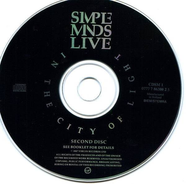 Simple Minds : Live In The City Of Light (2xCD, Album, RE)