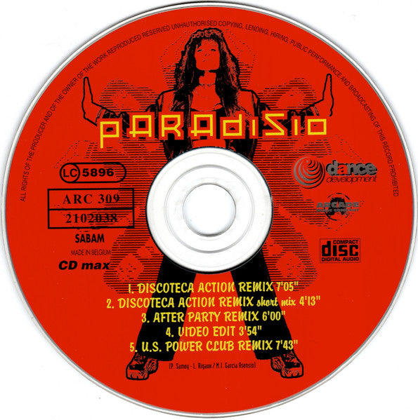 Paradisio : Bandolero (CD, Maxi, Red)