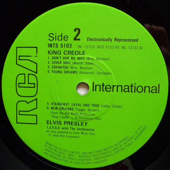 Elvis Presley : King Creole (LP, Album, Mono, RE)