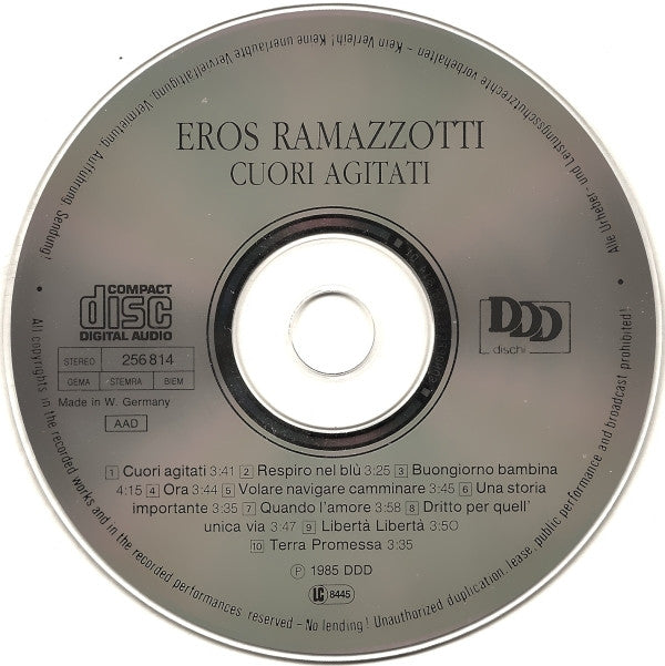 Eros Ramazzotti : Cuori Agitati (CD, Album)