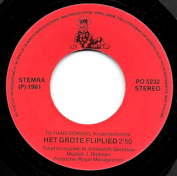 De Hans Versnel Kinderlachshow : Het Grote Fliplied (7", Single)