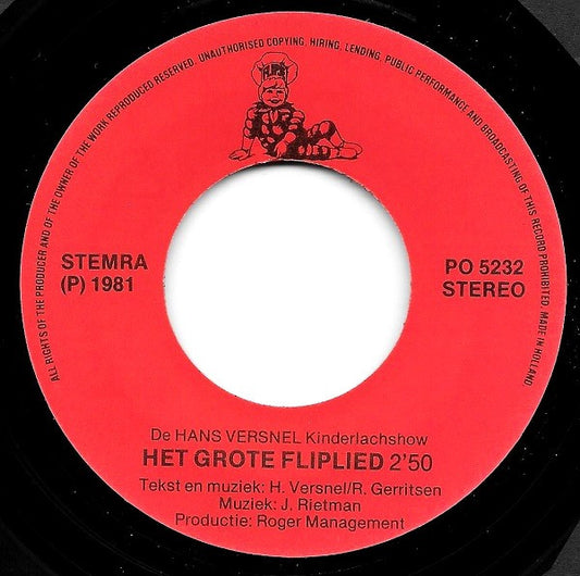 De Hans Versnel Kinderlachshow : Het Grote Fliplied (7", Single)