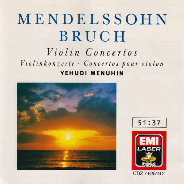 Mendelssohn* / Bruch* - Yehudi Menuhin / Frühbeck De Burgos* / Boult* : Violin Concertos (CD, Comp)