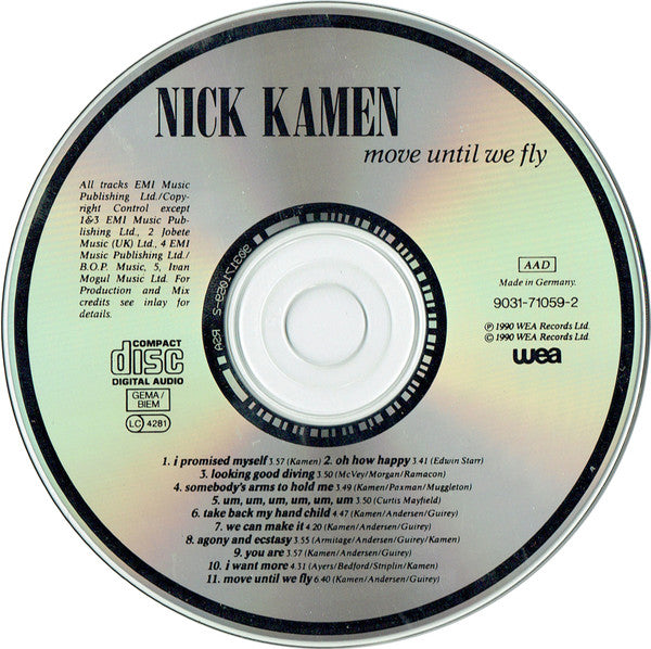 Nick Kamen : Move Until We Fly (CD, Album)