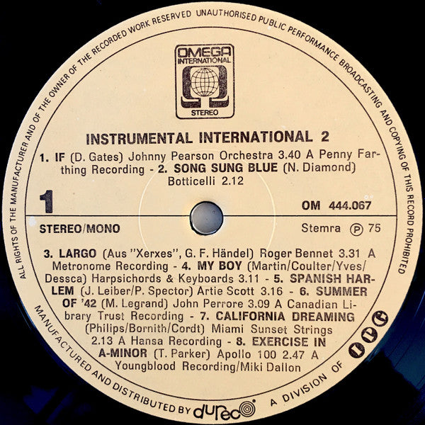 Various : International Instrumental 2 (LP, Comp)