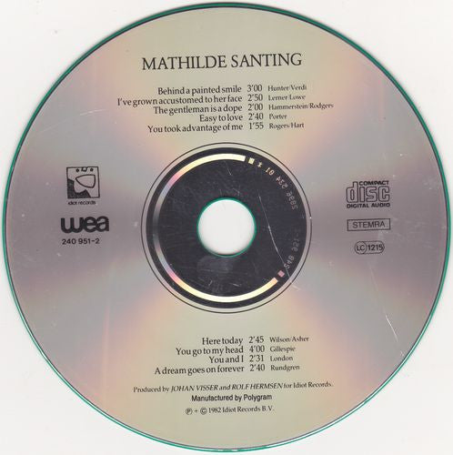 Mathilde Santing : Mathilde Santing (CD, Album, RE)