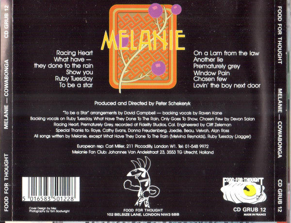 Melanie (2) : Cowabonga Never Turn Your Back On A Wave (CD, Alb)