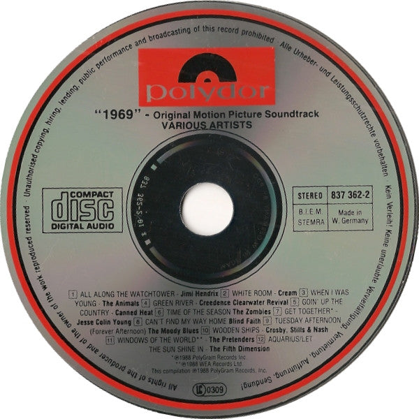 Various : 1969 - The Original Motion Picture Soundtrack (CD, Comp)