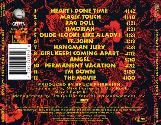 Aerosmith : Permanent Vacation (CD, Album)