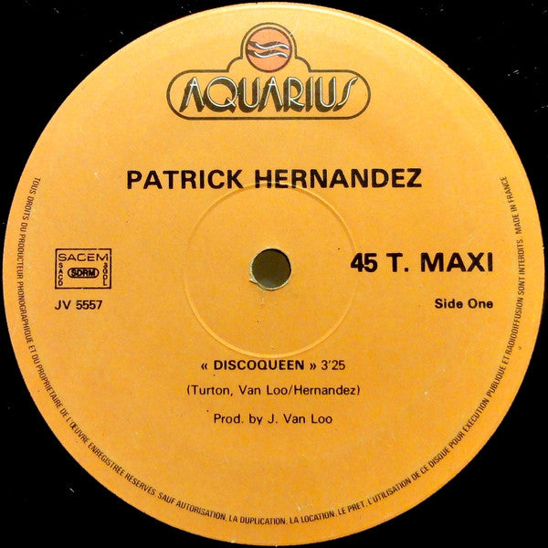 Patrick Hernandez : Disco Queen (12", Maxi)