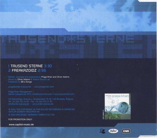 Praga Khan : Tausend Sterne (CD, Single, Promo)
