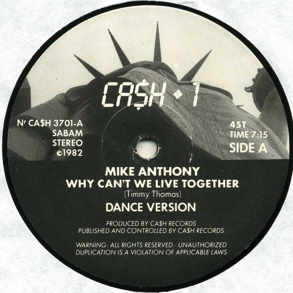 Mike Anthony : Why Can't We Live Together... (12")