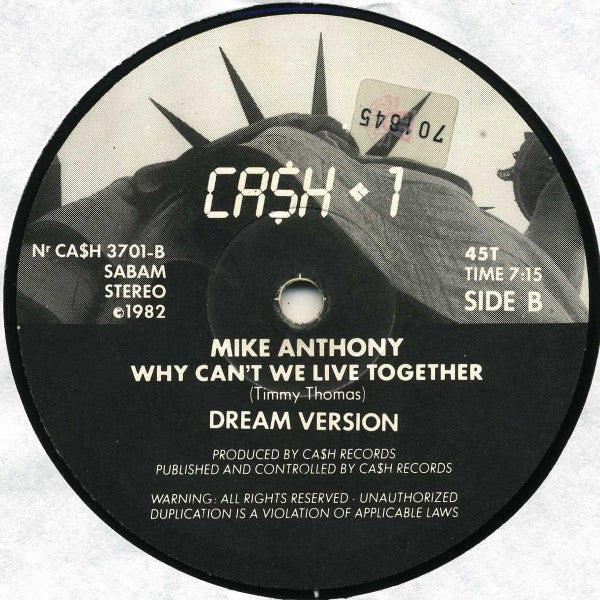 Mike Anthony : Why Can't We Live Together... (12")