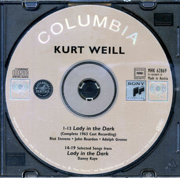 Kurt Weill - Risë Stevens, Adolph Green, John Reardon (2), Lehman Engel / Danny Kaye (2) : Lady In The Dark (CD, Comp, RM)