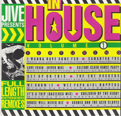 Various : Jive Presents In-House Volume 1 (Full Length Extended Remixes) (CD, Comp)