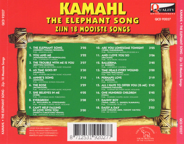 Kamahl : The Elephant Song - Zijn 18 Mooiste Songs (CD, Comp)