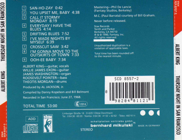 Albert King : Thursday Night In San Francisco (CD, Album)