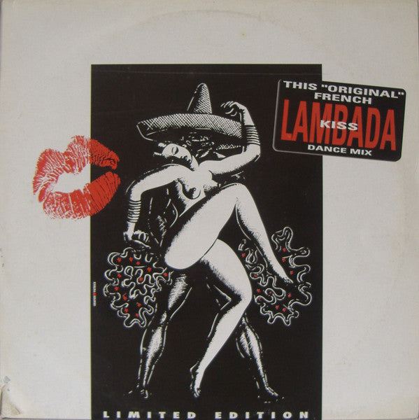 Lips-Kiss : Lambada (The "Original" French Kiss Dance Mix) (12", Ltd, Whi)