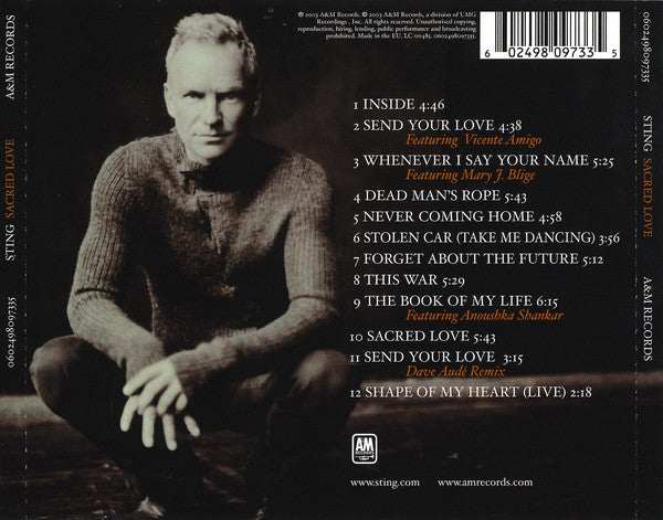 Sting : Sacred Love (CD, Album)