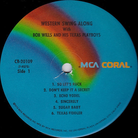 Bob Wills & His Texas Playboys : Western Swing Along (LP, Album)