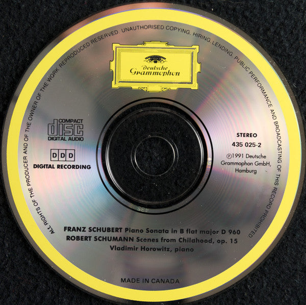 Vladimir Horowitz - Franz Schubert / Robert Schumann : Horowitz The Poet (CD, Album)