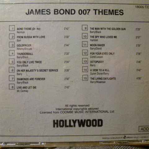 The Hollywood Cinema Orchestra : 007-Themes James Bond (CD, Comp)
