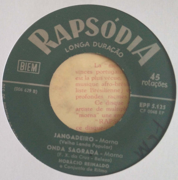 Horácio Reynaldo : Mornas De Cabo Verde (7", EP)