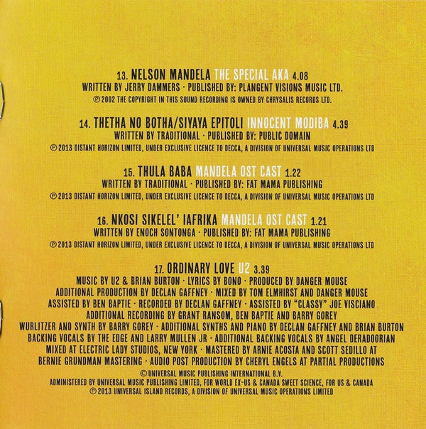 Various : Mandela: Long Walk To Freedom (Original Motion Picture Soundtrack) (CD, Comp)