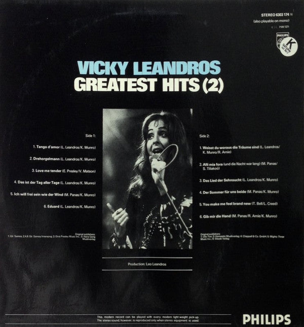 Vicky Leandros : Greatest Hits (2) (LP, Comp)